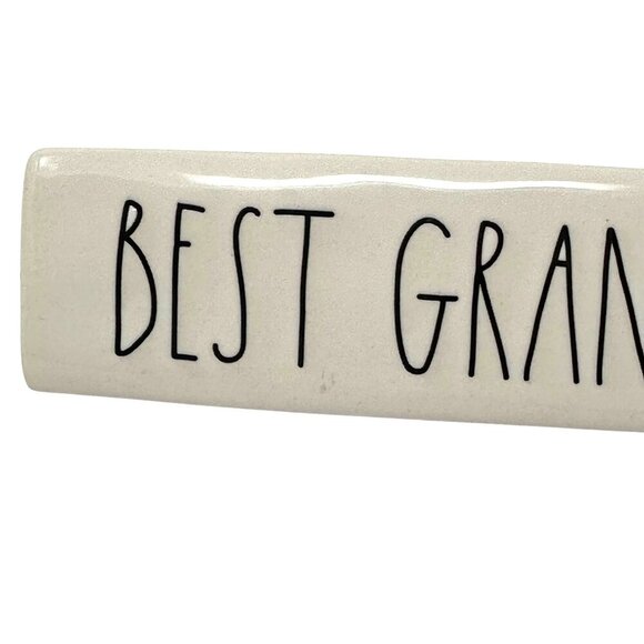 Rae Dunn BEST GRANDPA EVER Ceramic Desk Nameplate Sign Paperweight Office Decor - Picture 2 of 9